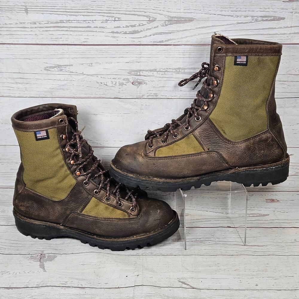 Danner Sierra 8" Men’s Brown Olive 9 Leather Fabric 200G GTX Boots USA
